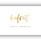 »Befreit« Postkarte gold