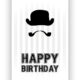 »HAPPY BIRTHDAY« Postkarte Zylinder