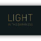 »LIGHT IN THE DARKNESS« Postkarte gold/s