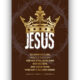 M35 »Krone JESUS« Postkarte braun