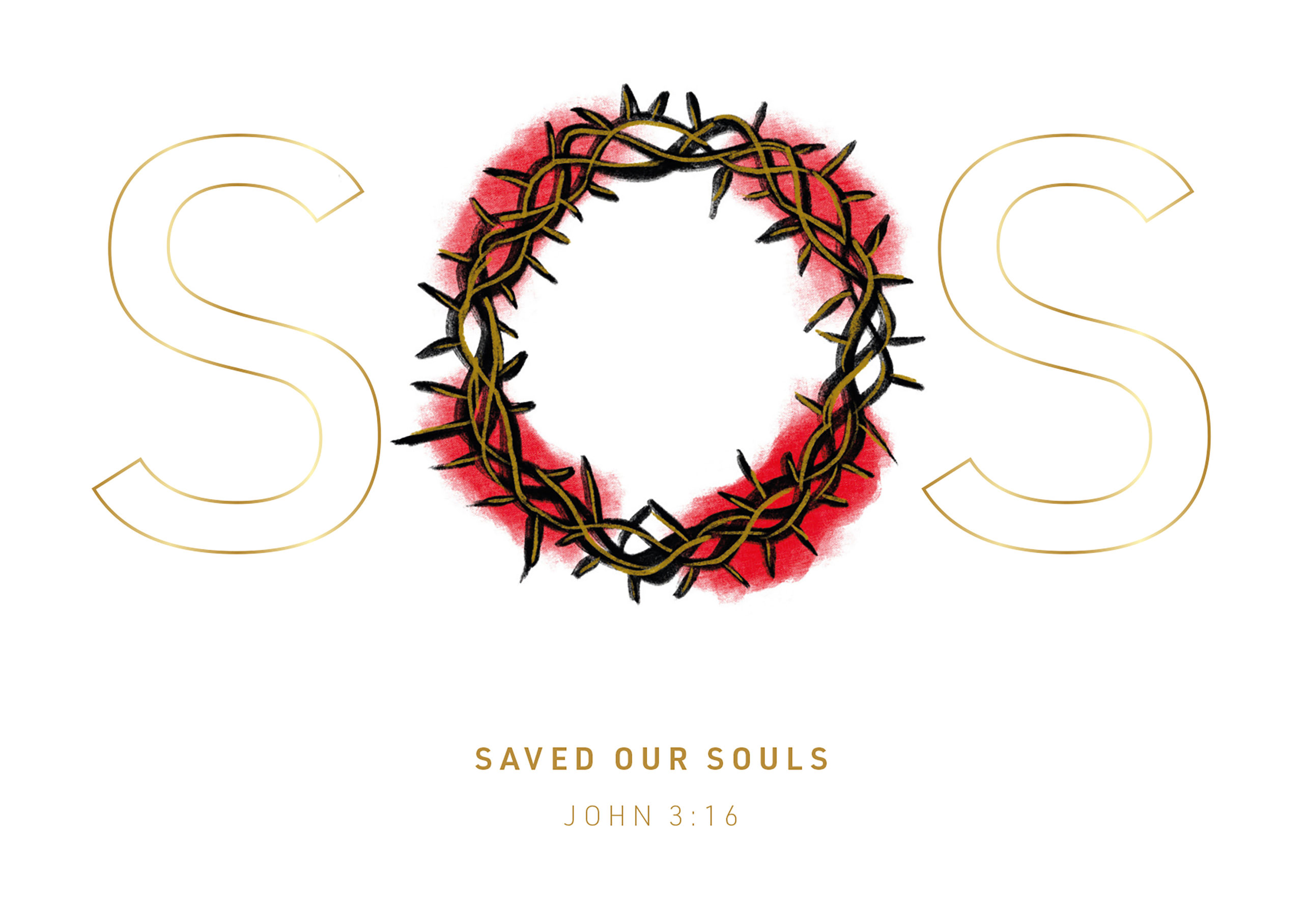 »SOS: Saved Our Souls« Postkarte