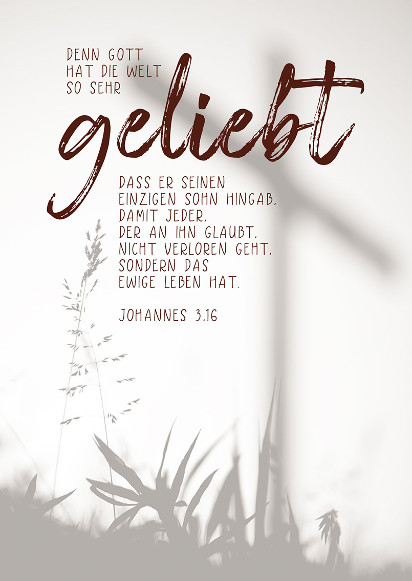 »Geliebt« Postkarte