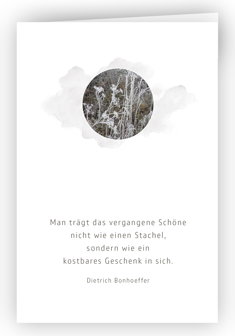»Zitat D. Bonhoeffer: Kostbares Geschenk« Trauerkarte